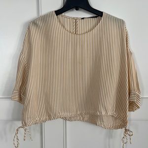 Zara Striped cinched top